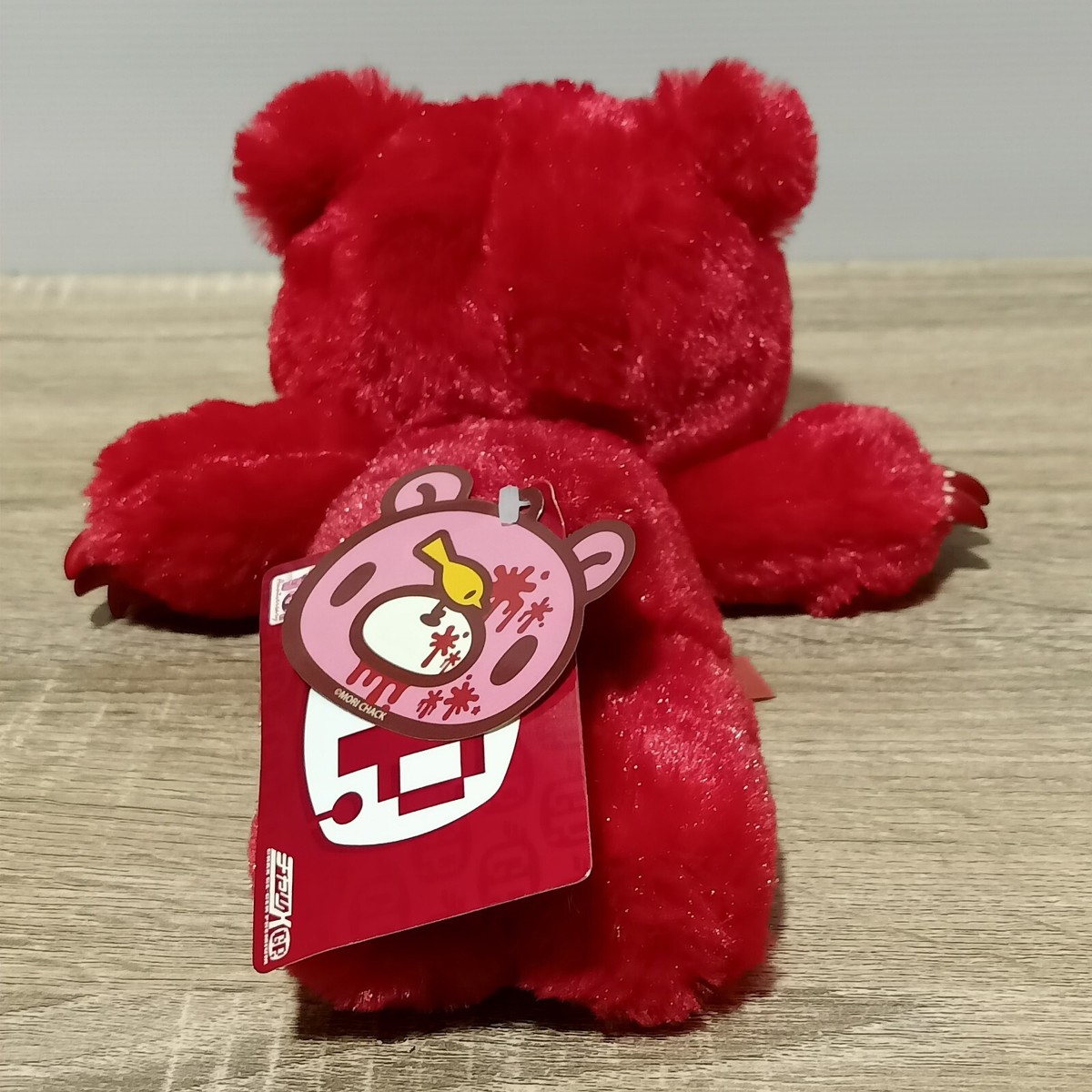CHAX Gloomy Bear Lying Down Red Licky Fluffy Plush Toy Taito CGP