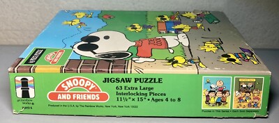 1975 Peanuts Joe Cool Snoopy & Friends Woodstock 63 XL Pc Puzzle