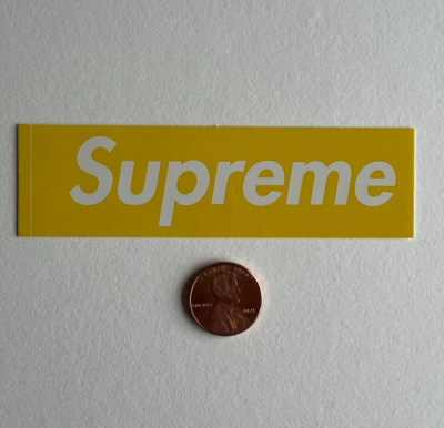 Supreme Yellow Mini Box Logo Sticker 100% Authentic FW23 Season | eBay
