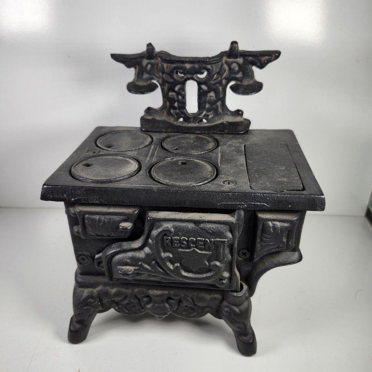 Crescent Mini Cast Iron Wood Stove With Coal Bucket Vintage