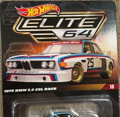 2025 Hot Wheels Elite 64 , # 18 , 1975 BMW 3.0 CSL Race , Free