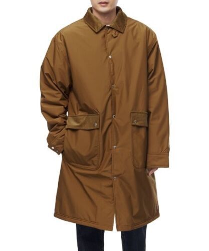 Puma x Maison Kitsune Men's Trench Coat Rubber Brown JACKET SZ XL