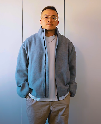 Zara Textured Jacket Studio Nicholson Anthracite Grey Size L Large