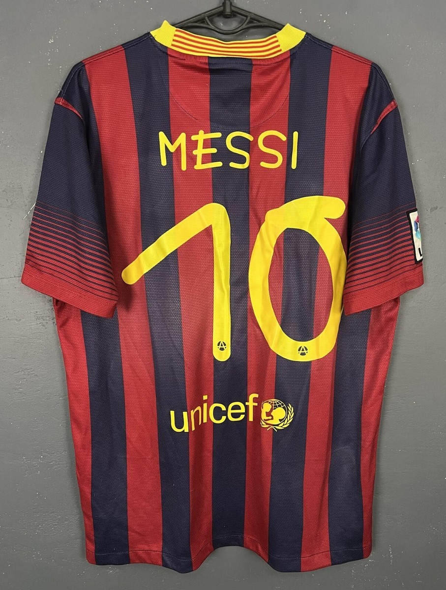 NIKE FC BARCELONA 2013/2014 MESSI GAMPER CUP SOCCER FOOTBALL SHIRT