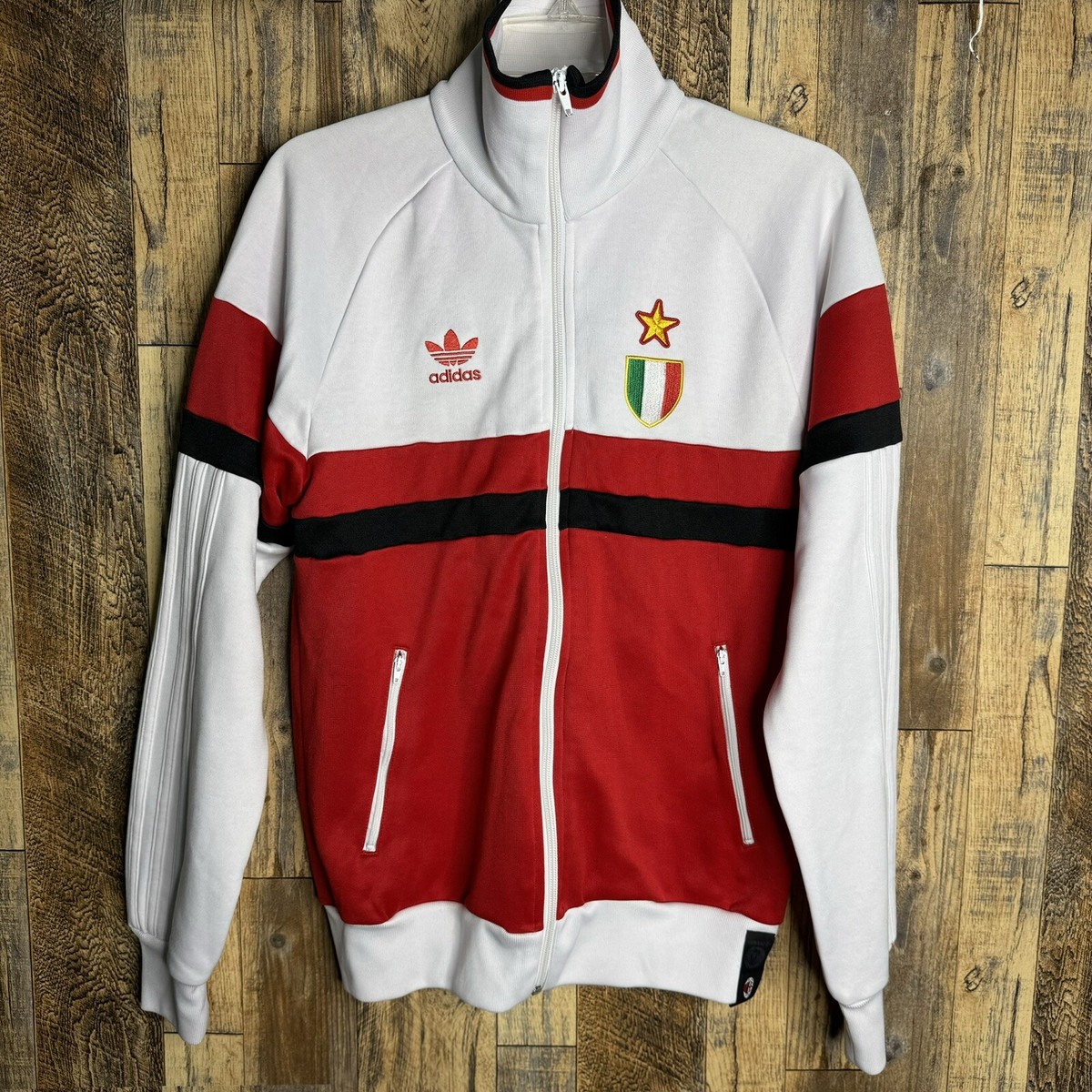 AC MILAN 2009 FOOTBALL JACKET ORIGINAL ADIDAS E14849 MEN SIZE