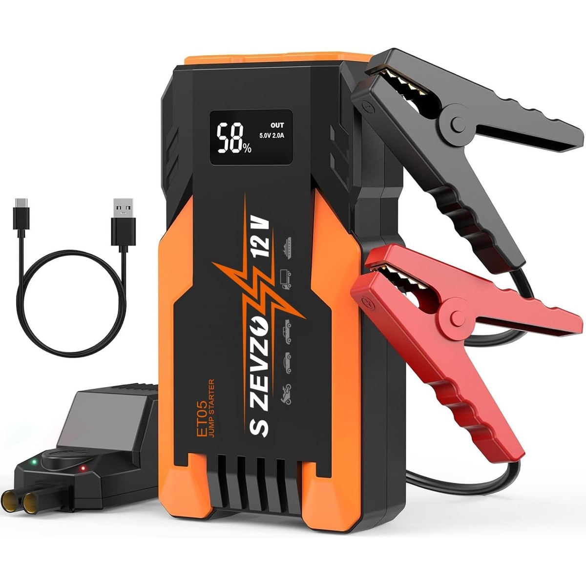 S ZEVZO ET05 Jump Starter 3000A Portable Car Jump Starter Battery