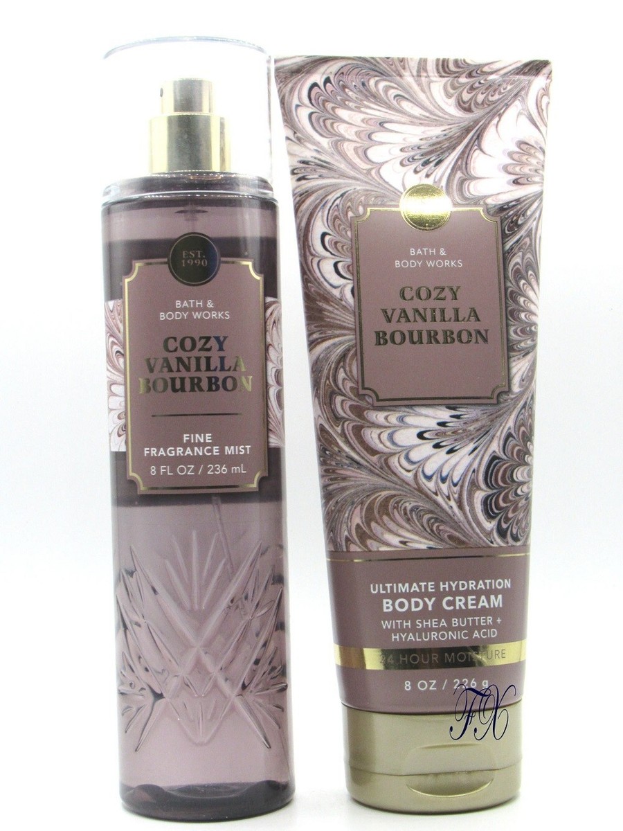 BATH & BODY WORKS COZY VANILLA BOURBON BODY MIST SPRAY & BODY