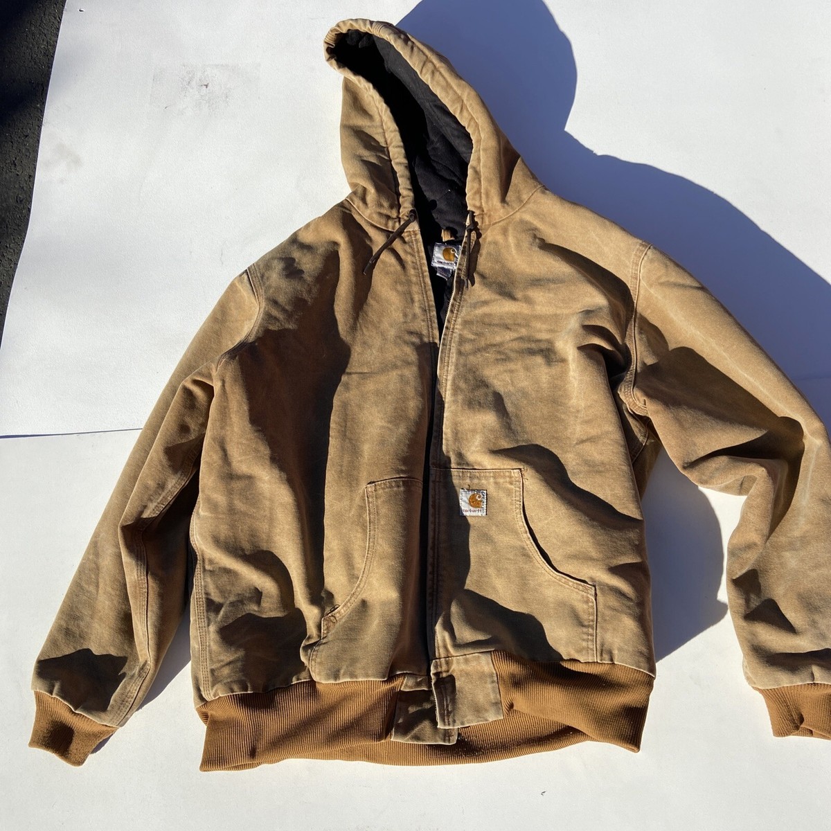 Carhartt Hooded Jacket Sz XXL-RN #14806 Brown | eBay