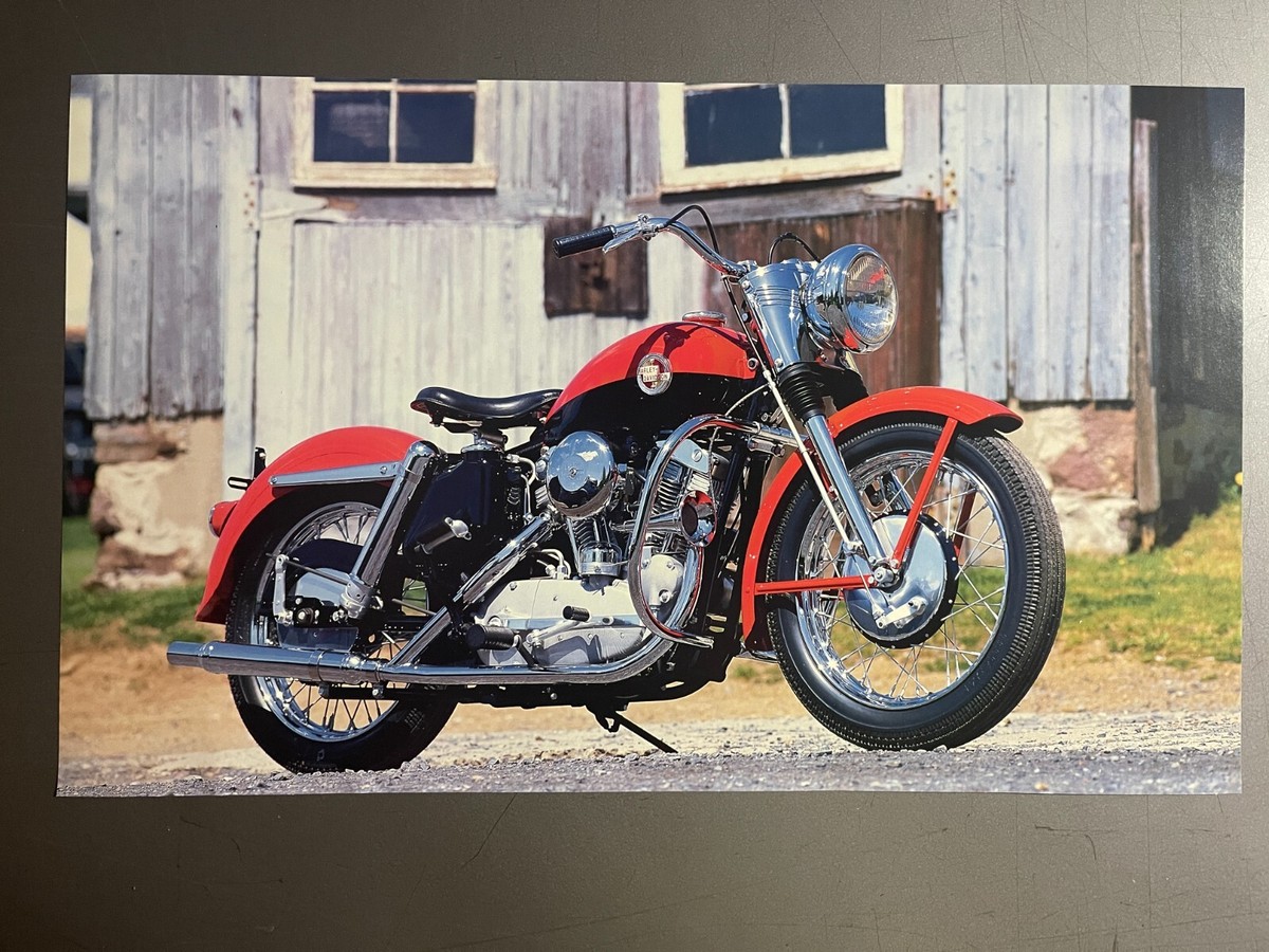 1957 Harley Davidson XL Sportster Motorcycle Picture, Print - RARE