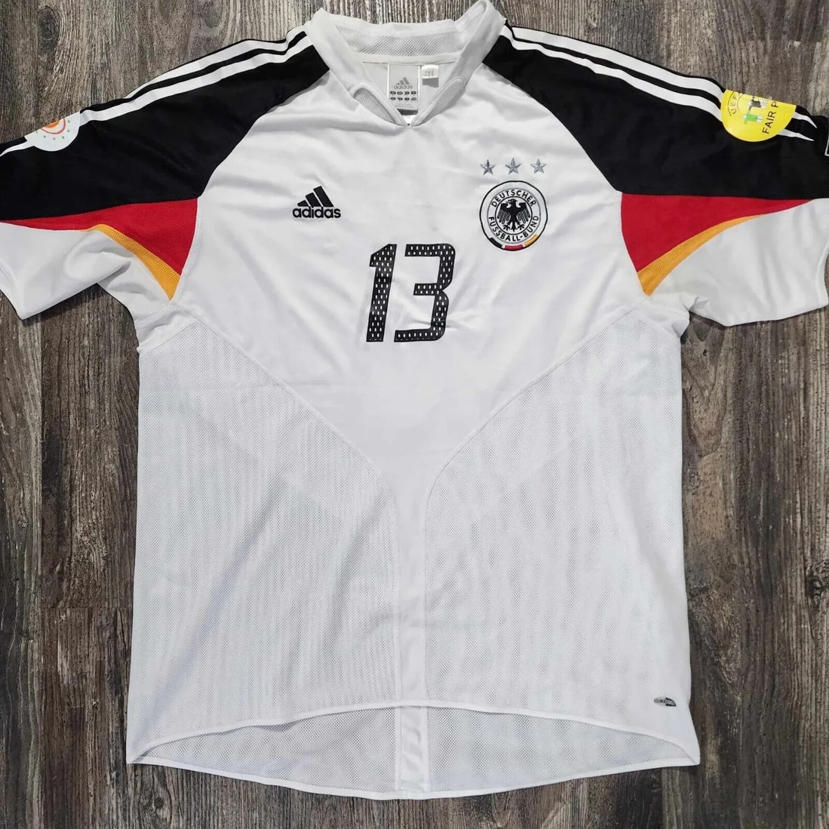 2004 Adidas Germany Home Soccer Jersey Michael Ballack Men XL UEFA