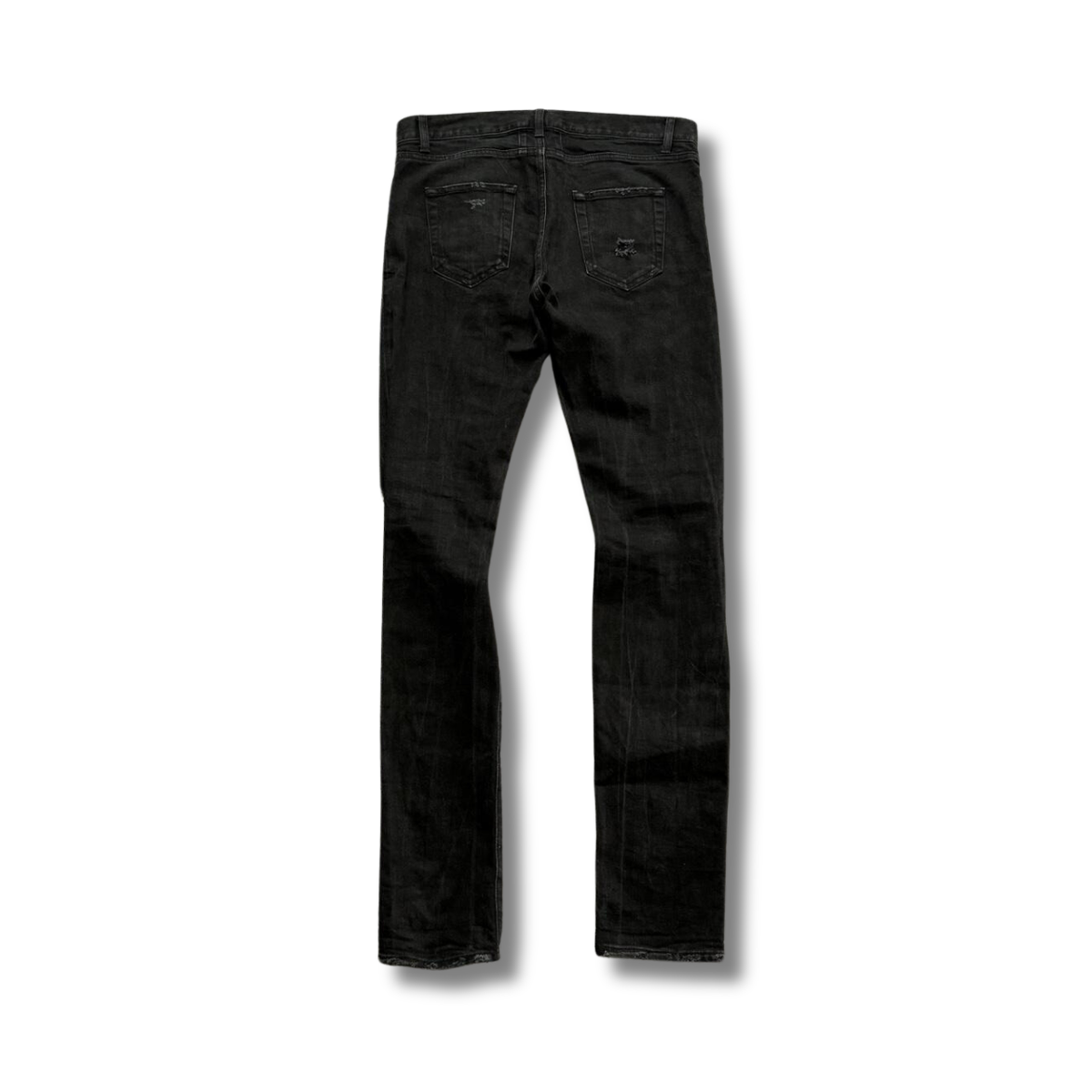 Men's Saint Laurent 2015 D02 Japan Slim Distressed Black Jeans