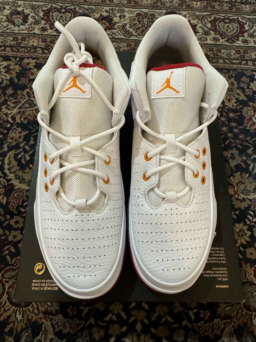 Nike Air Jordan Max Aura 5 Shoes White Cardinal Red Orange DZ4353