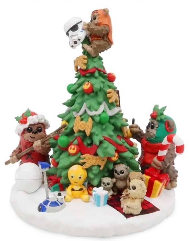 Disney Star Wars Ewok Musical Holiday Christmas Tree Figurine NIB