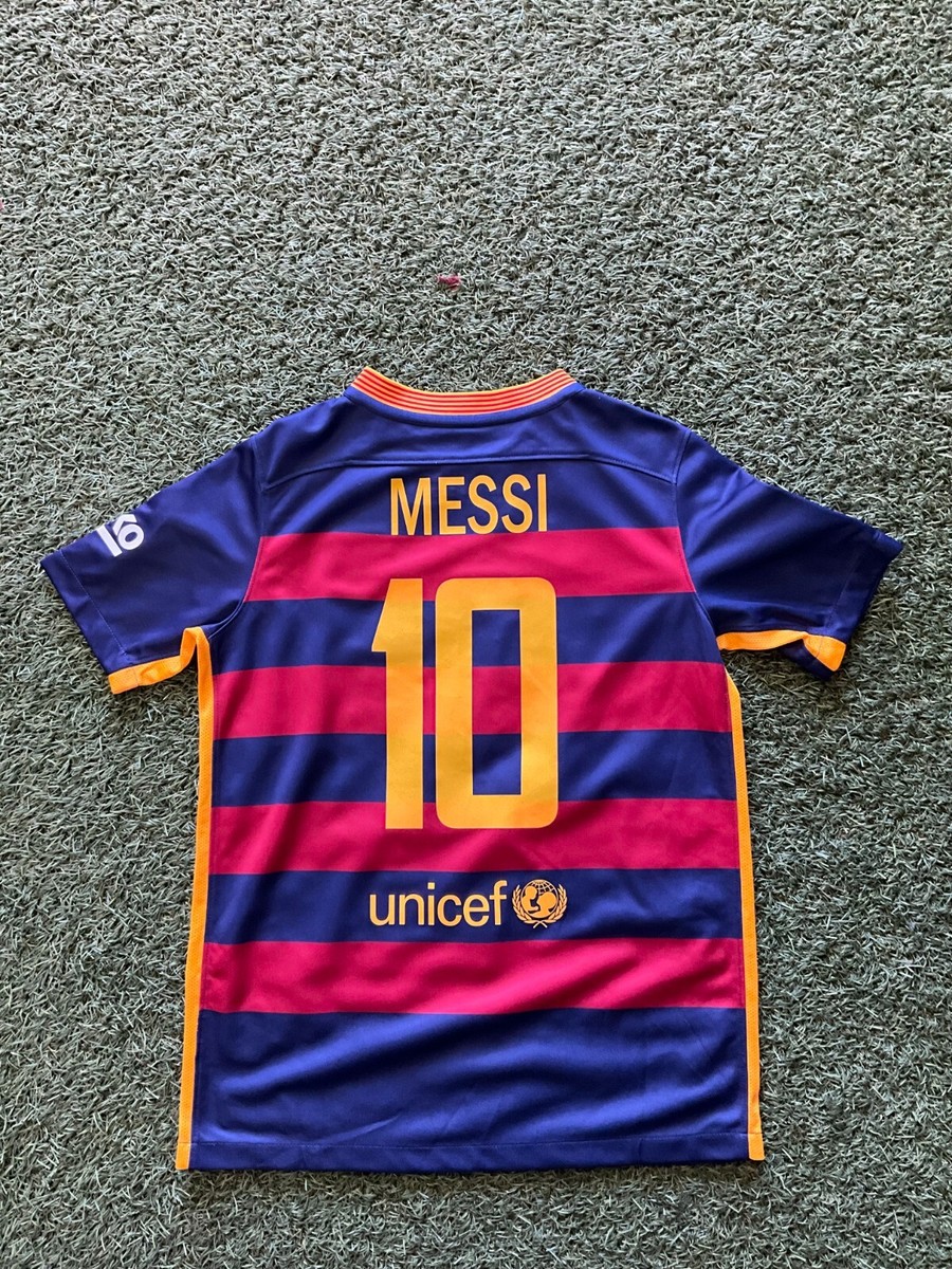 Nike FC Barcelona Home Jersey Youth (Kids) 15/16 #10 Messi - Blue