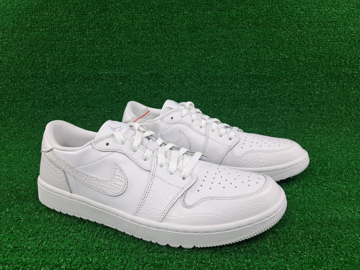 Nike Air Jordan 1 Golf Low Golf Shoes White Crocodile DD9315 110