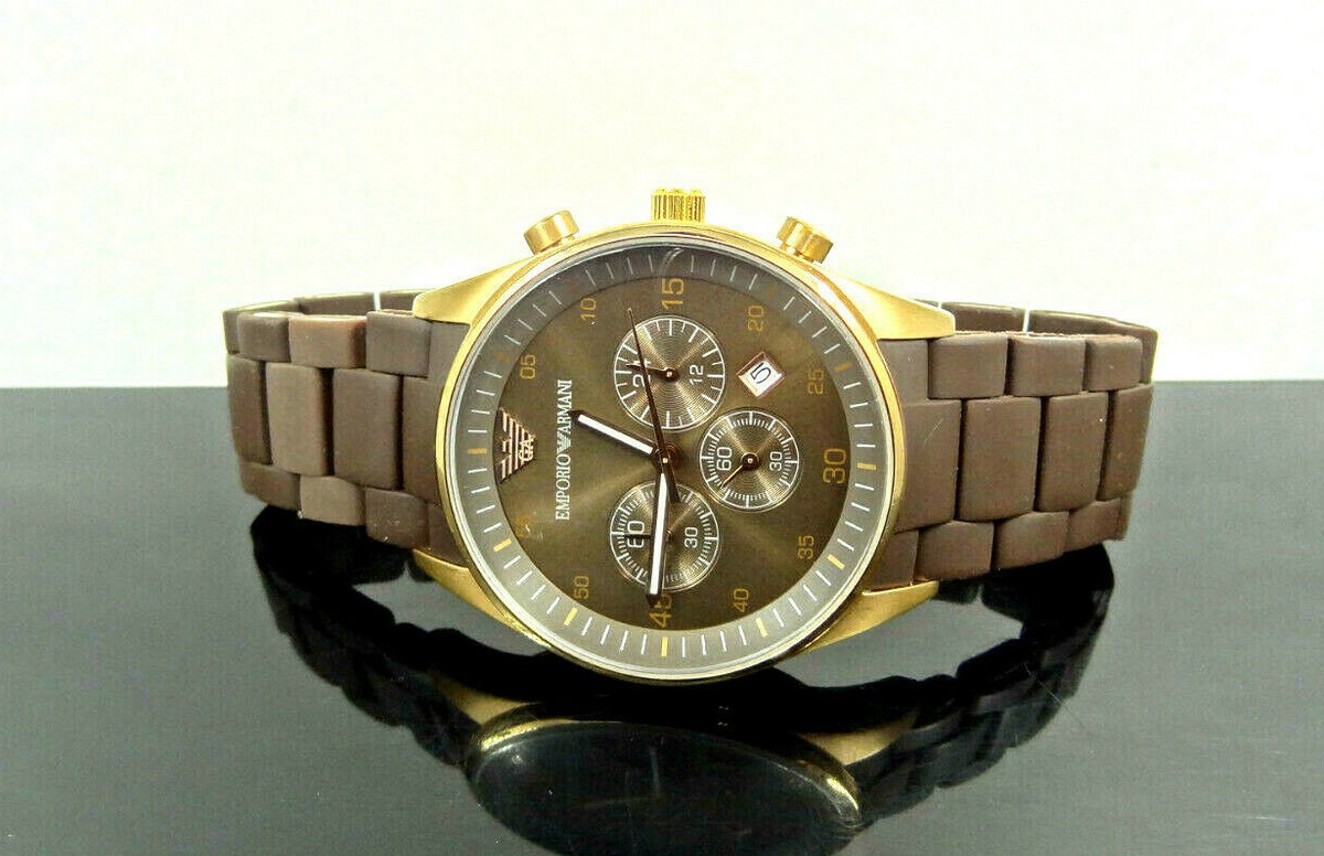 EMPORIO ARMANI AR5890 SPORTIVO Chronograph Date Rose Gold Case