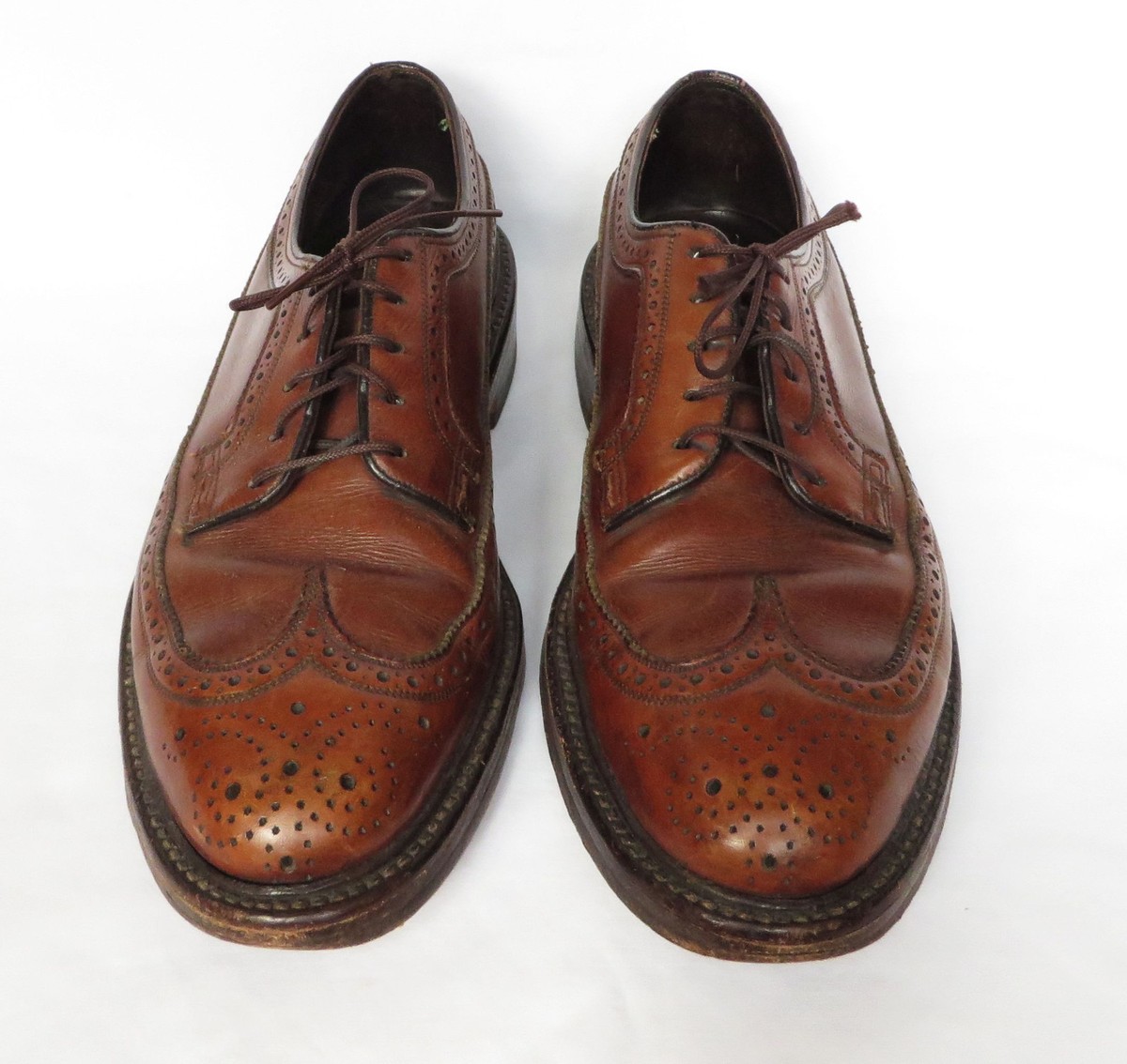 FLORSHEIM Imperial Kenmoor 93602 Mens Brown Wing Tip Oxfords Shoes