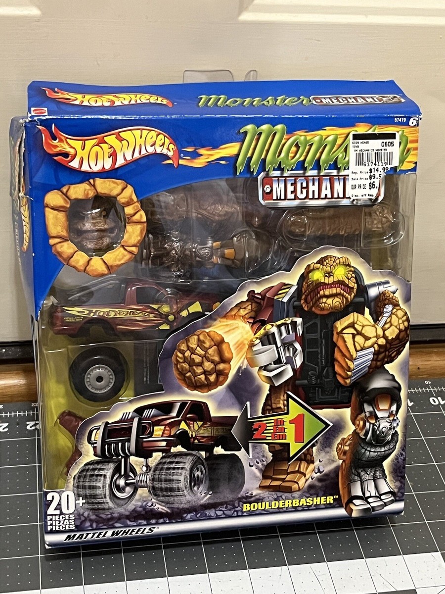 2002 Hot Wheels Monster Mechanix BOULDERBASHER, 2-in-1, Mattel
