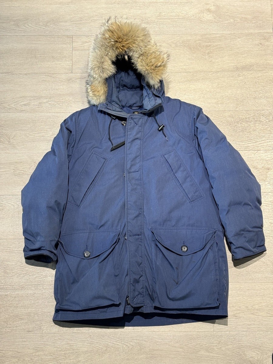 Vintage Eddie Bauer Polar Parka Coyote Fur Down Parka Jacket 90s