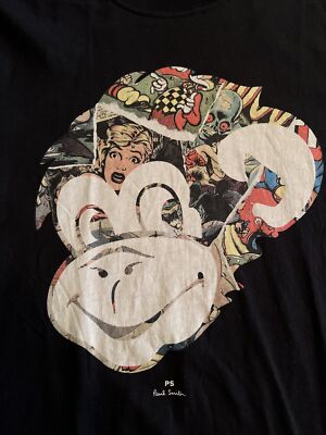 PS Paul Smith Men's - Monkey T-Shirt in Black-Size Small ✓ | eBay