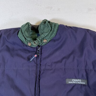 Vintage Down Puffer Jacket Ralph Lauren Chaps Mens Coat 90s Ski