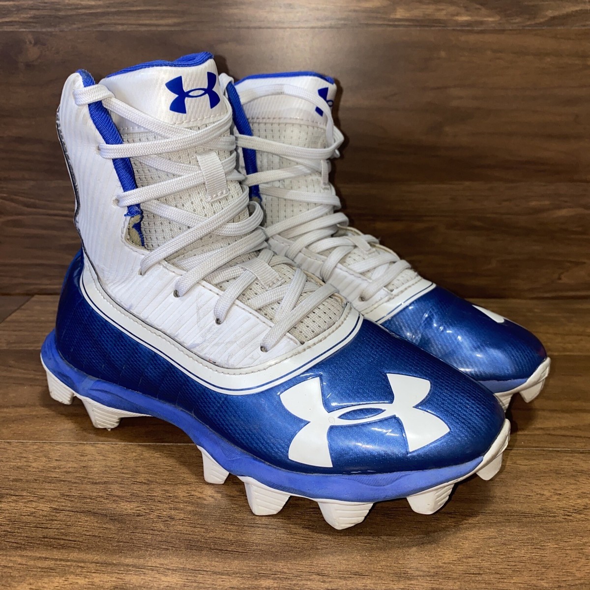 Under Armour Highlight JR Blue White Football Cleats Youth 3021201