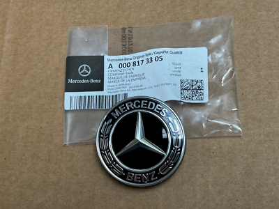 Mercedes-Benz S C E Class GENUINE Flat Hood Emblem Black W212 W204