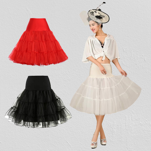 1950s Petticoat Skirt Women Underskirt Crinoline Slips Tutu Skirt