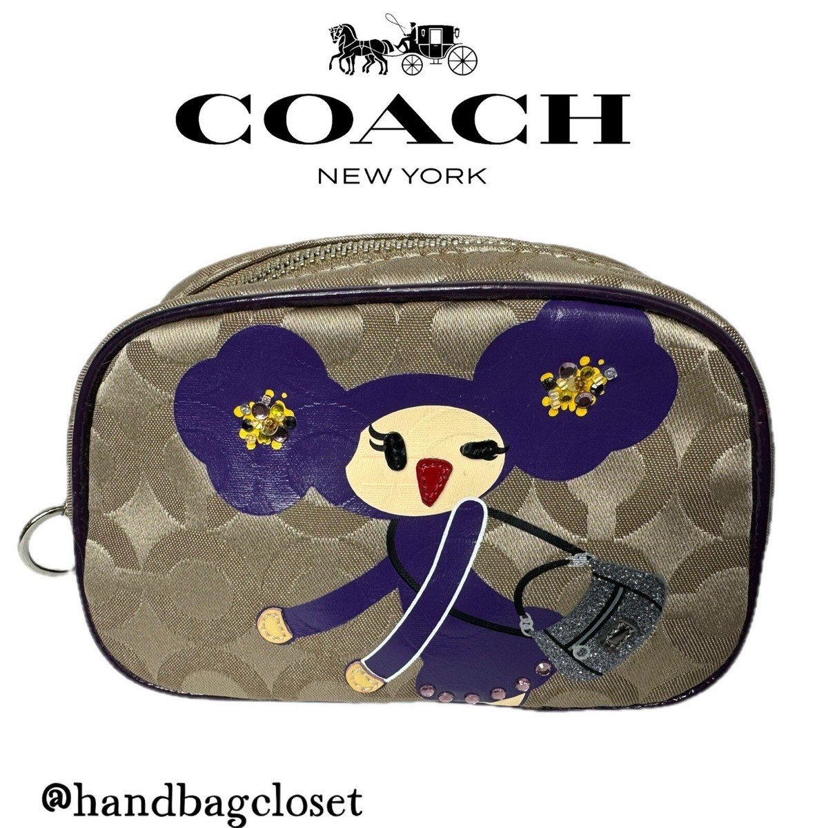 Coach Poppy Chan Violette Japanese Rare Signature C Purple