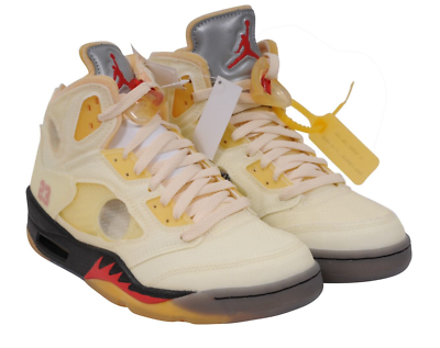 Nike Air Jordan Men Off White AJ 5 Retro US 6 Sail Virgil Abloh