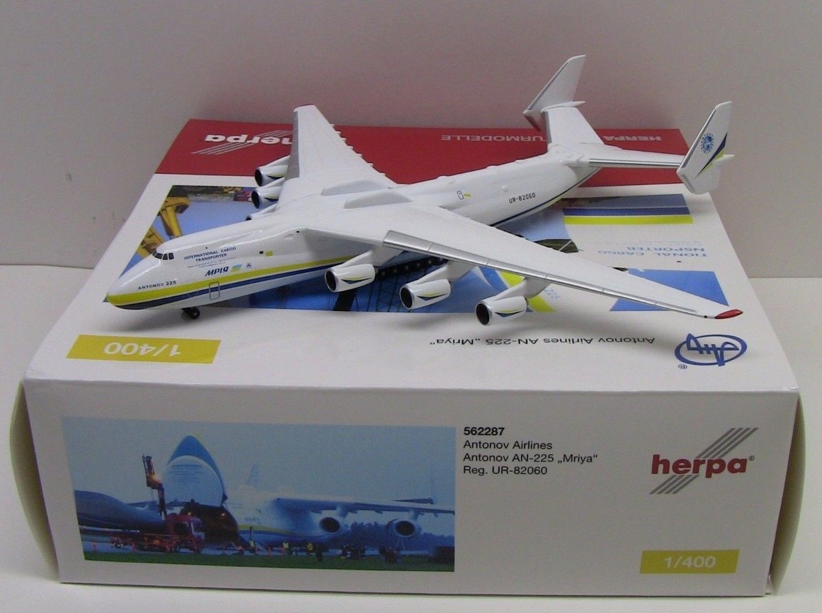 Herpa Wings Antonov AN-225 Mriya BLUE/YELLOW 1/400 HE562287 | eBay