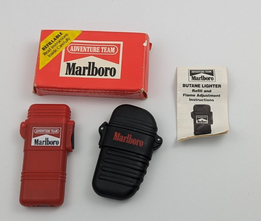 1992 MARLBORO ADVENTURE TEAM CIGARETTE LIGHTER WITH BOX