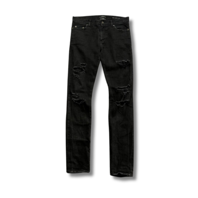 Men's Saint Laurent 2015 D02 Japan Slim Distressed Black Jeans
