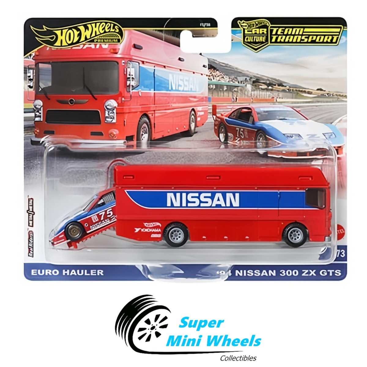 Hot Wheels 2024 Team Transport '94 Nissan 300ZX GTS & Euro Hauler