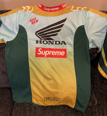 Supreme Honda Fox Racing Moto Jersey Top Moss XL | eBay