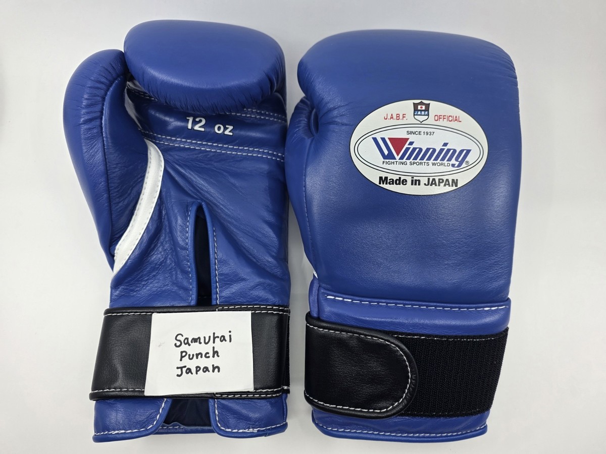 Winning 12oz Boxing Gloves Blue JABF Approved Japan Training