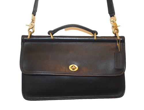 Suede Old Coach 9010 Shoulder Bag Brown Made In USA Vintage Good