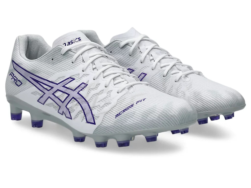 ASICS DS LIGHT ACROS PRO 3 1101A071 100 White Gentry Purple Soccer