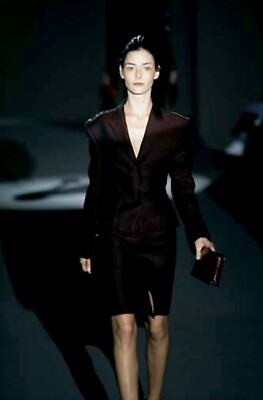 Gucci By Tom Ford Fall/Winter 1997 Burgundy Runway Skirt Size IT