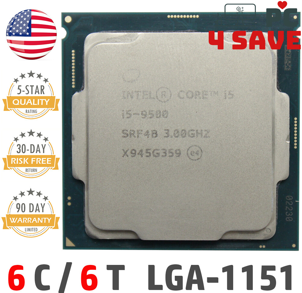 9th Gen Intel Core i5-9500 CPU 3.0 GHz (Turbo 4.4GHz) Coffee Lake