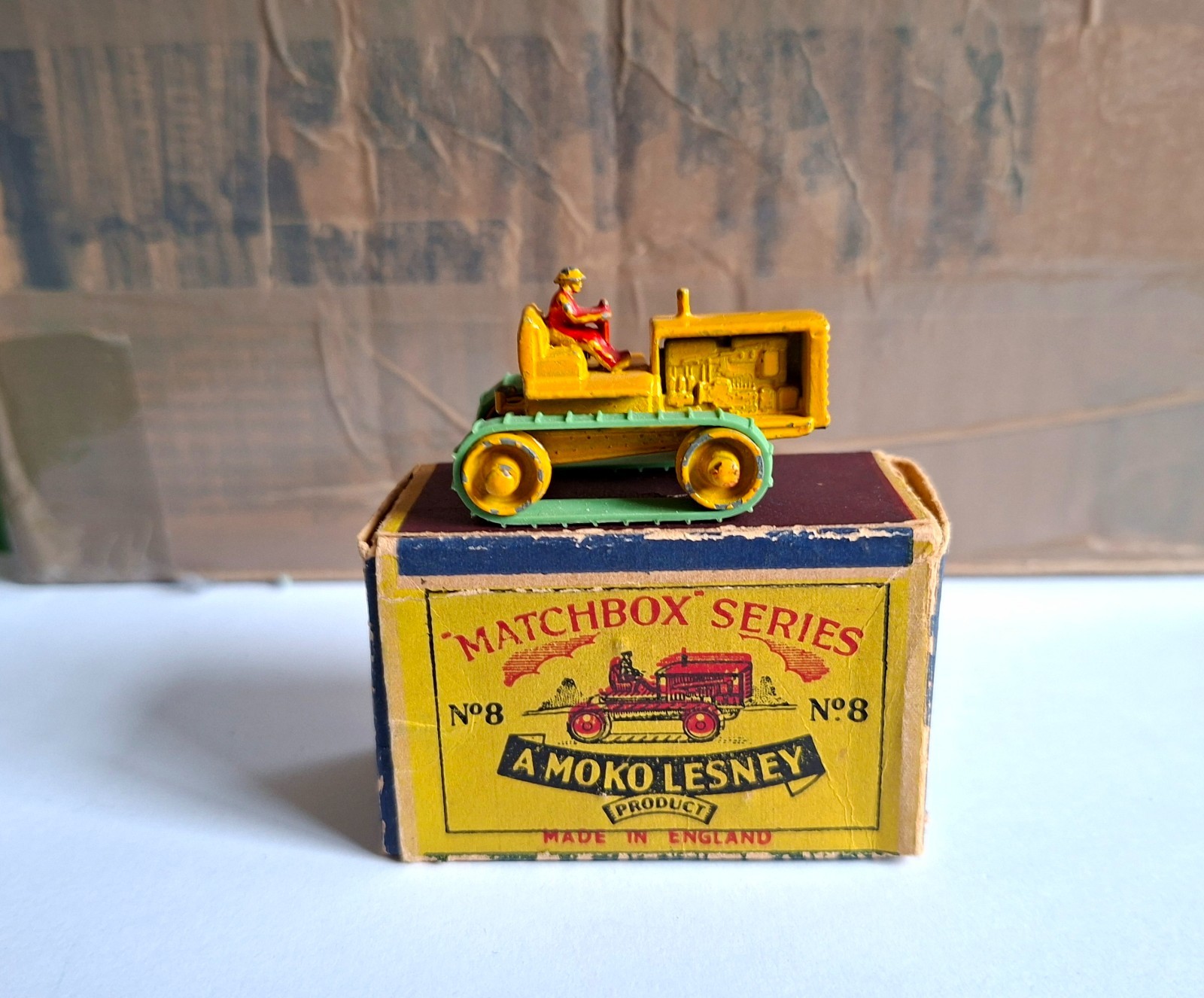 Matchbox 8b, Caterpillar Tractor - Free Price Guide & Review