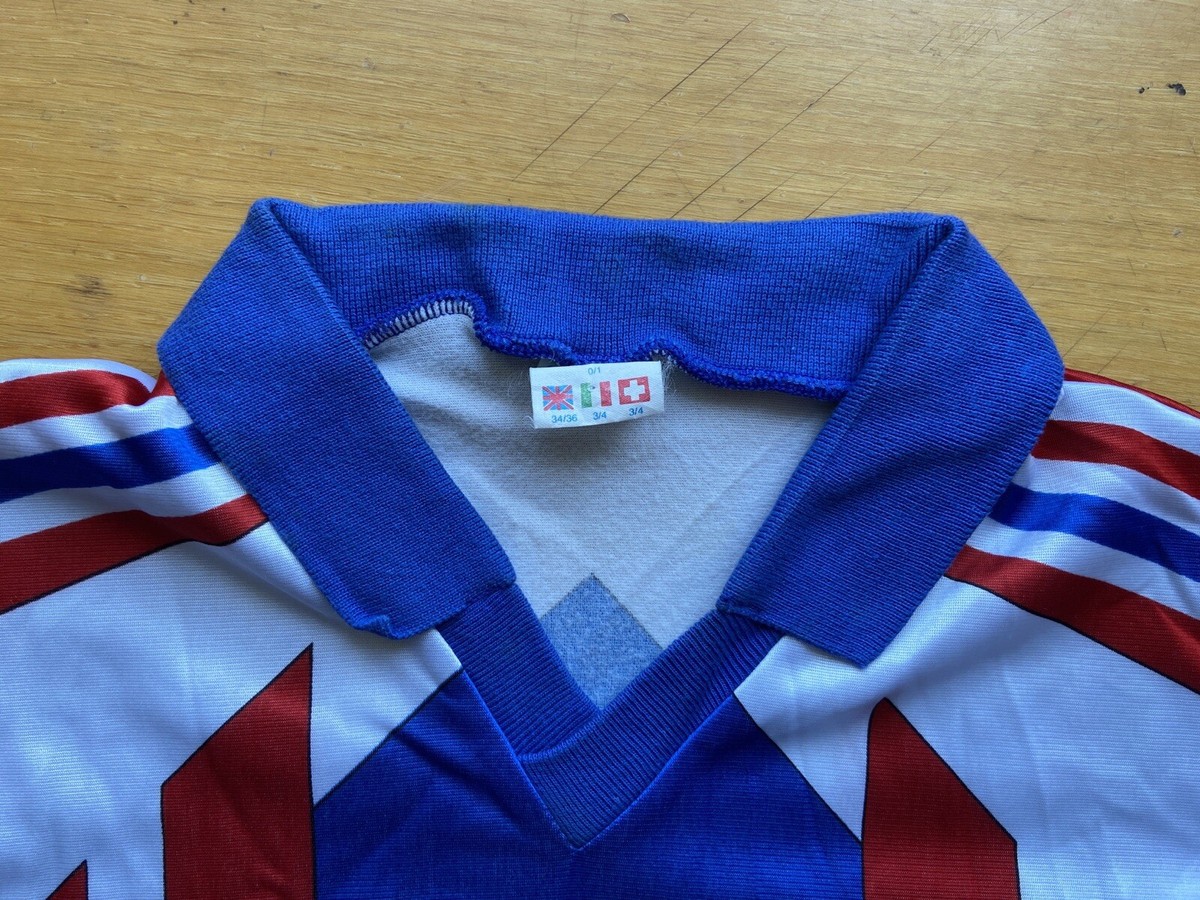 FRANCE 1990 1992 HOME FOOTBAL SHIRT SOCCER JERSEY LONG SLEEVE