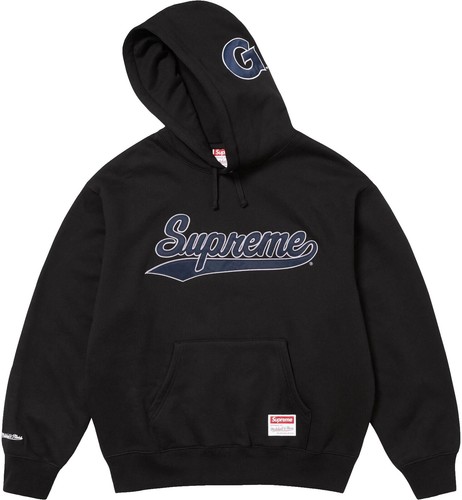 Supreme 1-800 Hooded Sweatshirt Black Glow In The Dark FW19 NWT Sz