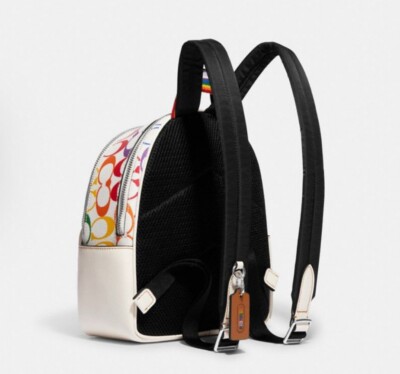 NWT COACH MINI COURT RAINBOW SIGNATURE COATED CANVAS BACKPACK