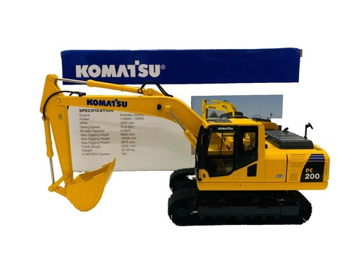 1/43 scale Tomica Dandy Komatsu pc200 excavator bagger 1st white