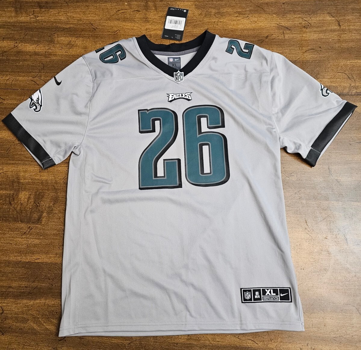 NIKE Philadelphia Eagles Miles Sanders Football Game Jersey Gray