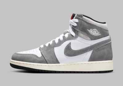 GS Brand New Air Jordan 1 Retro High 'Washed Black' Sneakers
