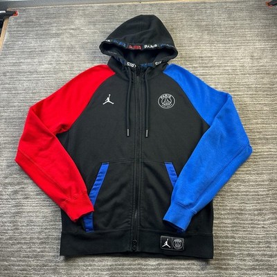 Jordan Hoodie Mens Medium Black PSG Full Zip Paris Saint Germain