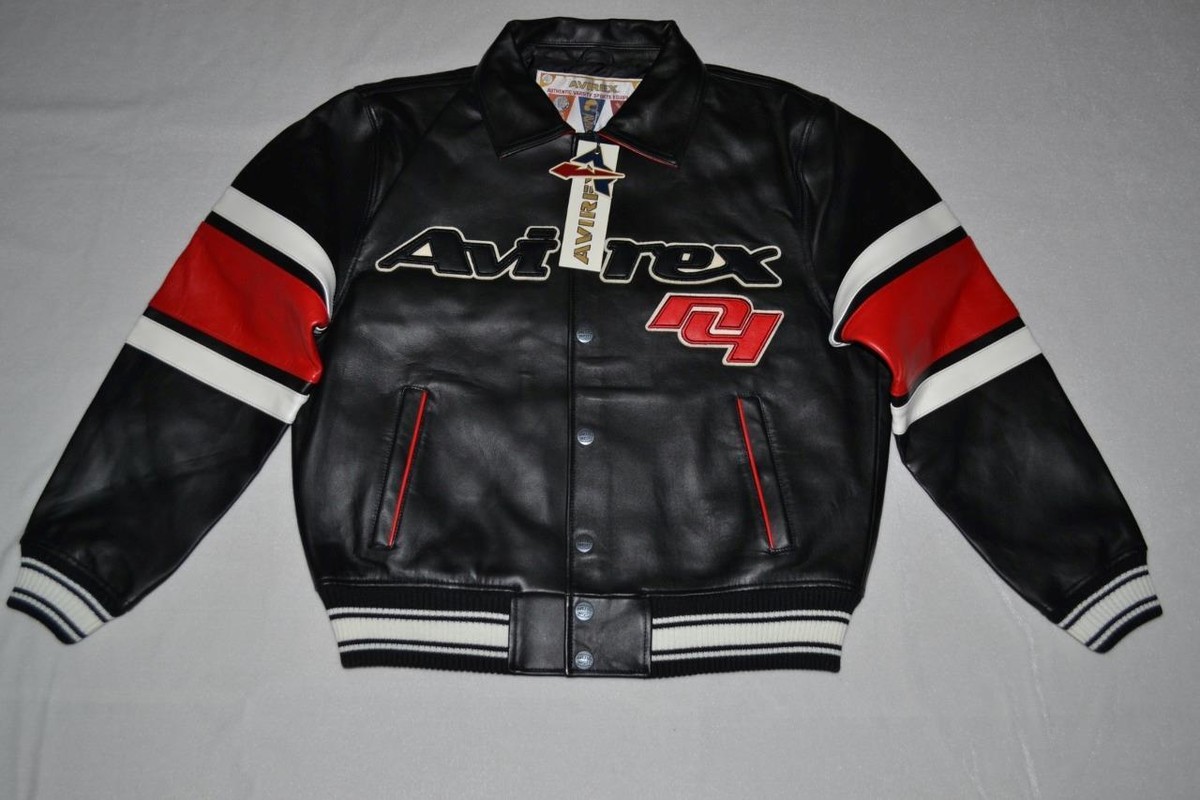 SALE AUTHENTIC Avirex LEGEND Leather BOMBER Jacket MENS BLACK NEW