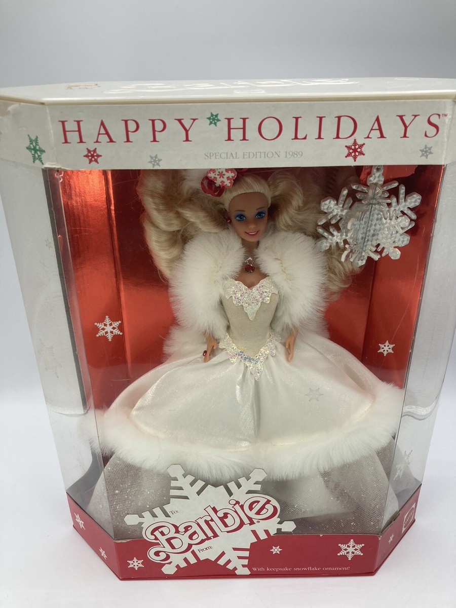 1989 Happy Holidays Barbie Special Edition Christmas NIB Vintage